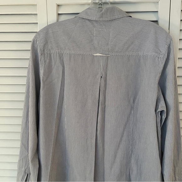 American Colors by Alex Lehr Shirt dress, pinstripe, long sleeve, Size M, cotton - Picture 6 of 11